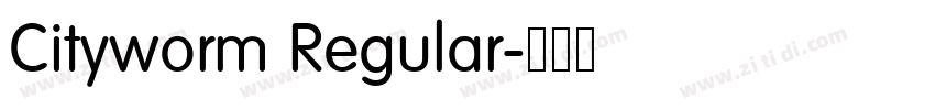 Cityworm Regular字体转换